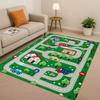 City Street Road Traffic Race Track Child Interaction Game Cartoon Living Room Kid Playroom Non-Slip Area Rug Carpet for Bedroom