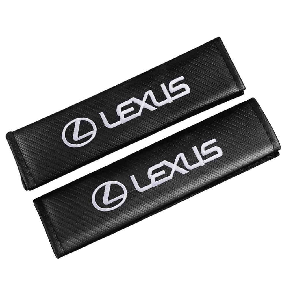 1/2Pcs Car Seat Belt Shoulder Carbon Fiber Protector Pads For Lexus NX IS 250 RX GS UX RX300 RX350 CT200H GX460 ES LX Fsport GX