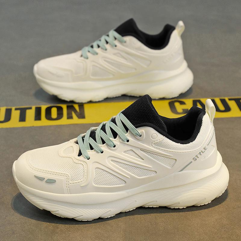 

Весенние новые парные кроссовки, попкорновая мягкая подошва, универсальная уличная повседневная дышащая спортивная обувь, нескользящая и износостойкая 45 бежевый