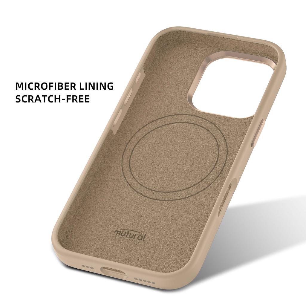 MUTURAL Für iPhone 16 Pro Magnetische Hülle Kompatibel mit MagSafe Flüssigsilikon Rückseite