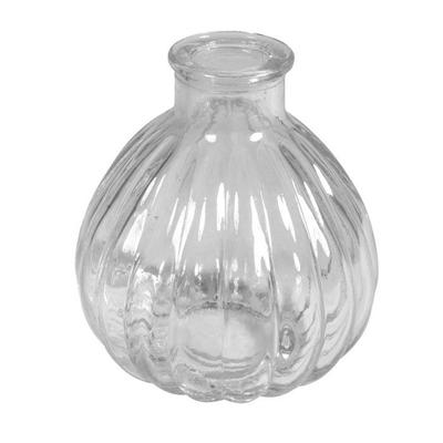 Set Mini - Vases Bombés, Ribbed, 7cmø, 8cm, 100ml, Kit 2 Pcs