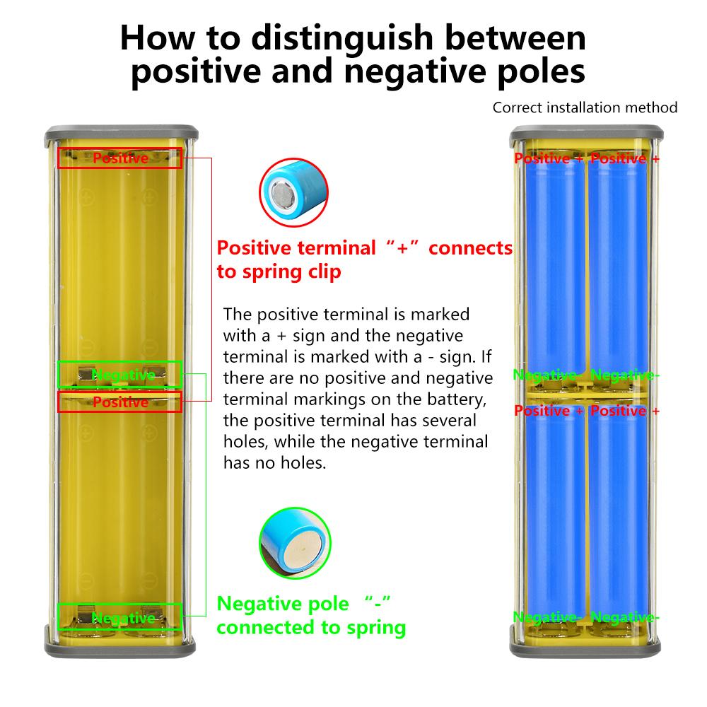 PD 45W 8*18650 Battery Case Super Fast Charging Transparent Rechargeable Case Weldless Box With Outdoor Light