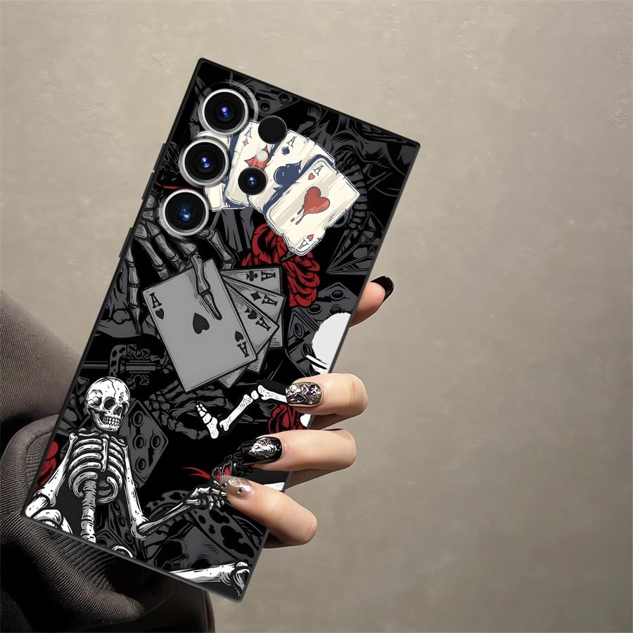 Gothic Skeleton Case for Samsung Galaxy S26 Ultra S10 S9 S24 Note 20 8 9 10 S25 Plus S21 FE S23 S20 Ultra Funda Phone Cover
