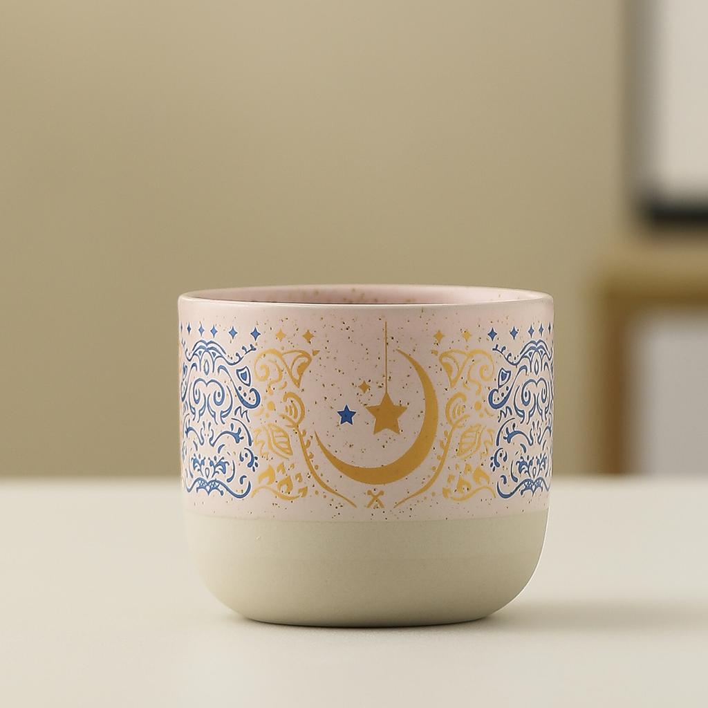 Middle Eastern Ramadan style coffee cups, small earthenware tea cups, Arab and Turkish coffee cups, no-handle kava cups, gifts