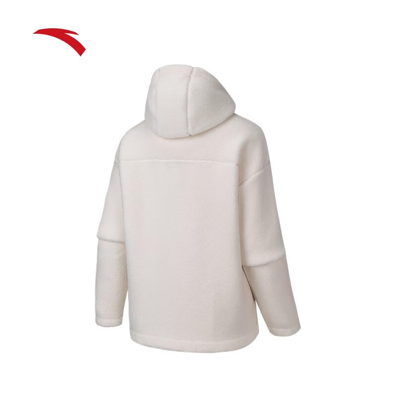 ANTA Women's Loose Hooded Lambswool Fleece Jacket