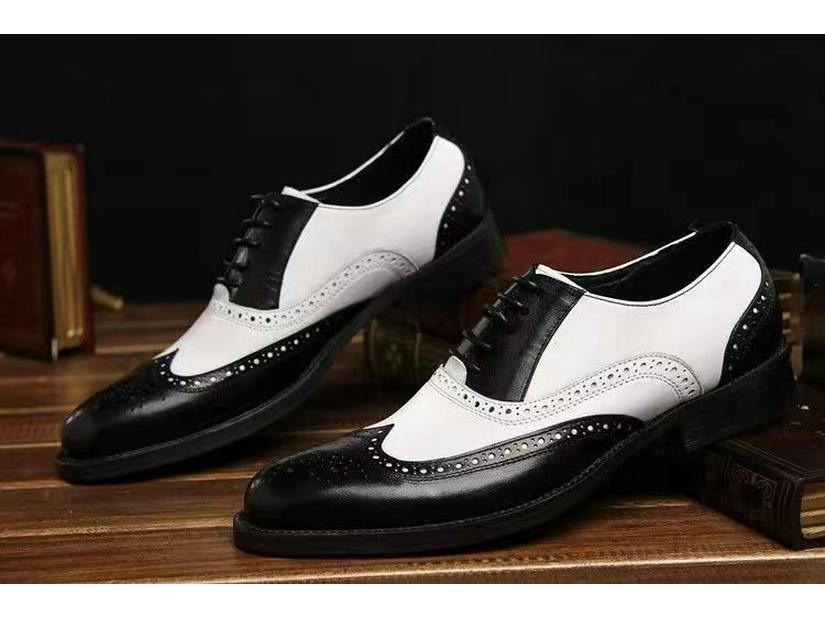 Men's Large Size Leather Brogue Shoes - British Style, Versatile, Formal & Casual