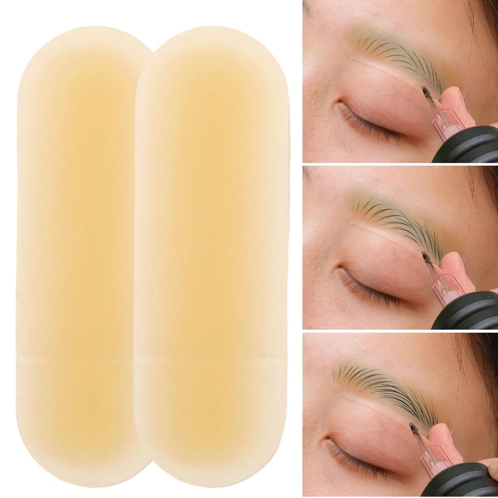 2-10pcs Silicone Tattoo Training Tools Eyebrow Skin Sticker Tattoo Eyebrow Protection Transfer Real Operation Practice Padding