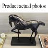 Horse Miniatures Geometric Aesthetic Sculpture Office Desktop Art Creative Figurines Bedroom Resin Animal Luxury Accessories