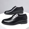 Fashion Men's Business Formal Shoes Luxurious Glossy Leather Shoes Classic Interview Versatile Men's Casual Shoes for Commuting
