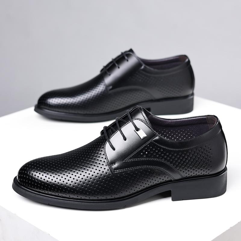 Fashion Men's Business Formal Shoes Luxurious Glossy Leather Shoes Classic Interview Versatile Men's Casual Shoes for Commuting
