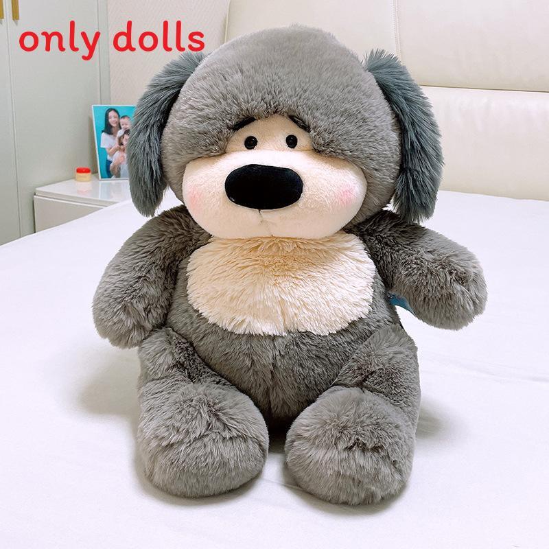 

Sit Pose Plush Dog Toy With Soft Cotton Filling For Kids And Collectors сірий колір