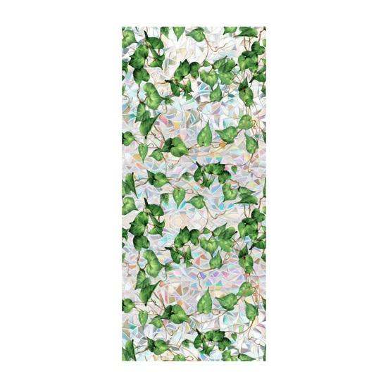 Flower Stained Glass Window Film Lotus Morning Glory Floral Window Cling Removable Decorative Static Sticker UV Blocking Privacy Decals for Living