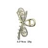 Elegant Large-sized Sweet Women's Hair Clip Diamonds Hollow Heart-shaped Pearl Design Korean-style Accessory for Up-dos