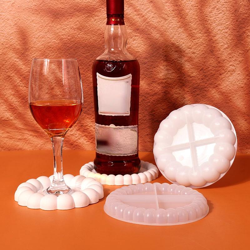 Blasen Untersetzer Gießton Silikonform DIY Handgemacht Tassenuntersetzer Kleine Topf Isolierpads Epoxidharzformen Schmuck Ausstellungsform