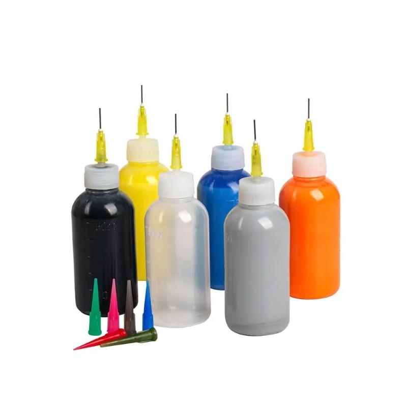 50cc Pottery Mud Painting Bottle Squeeze Mud Bottle Multi-needle DIY Texture Ceramic Coloring Glaze Painted Clay Sculpture Tool