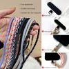2Pcs/Set Short + Long Phone Strap Nylon Anti-lost Wrist Strap Phone Lanyard  Case Crossbody Shoulder