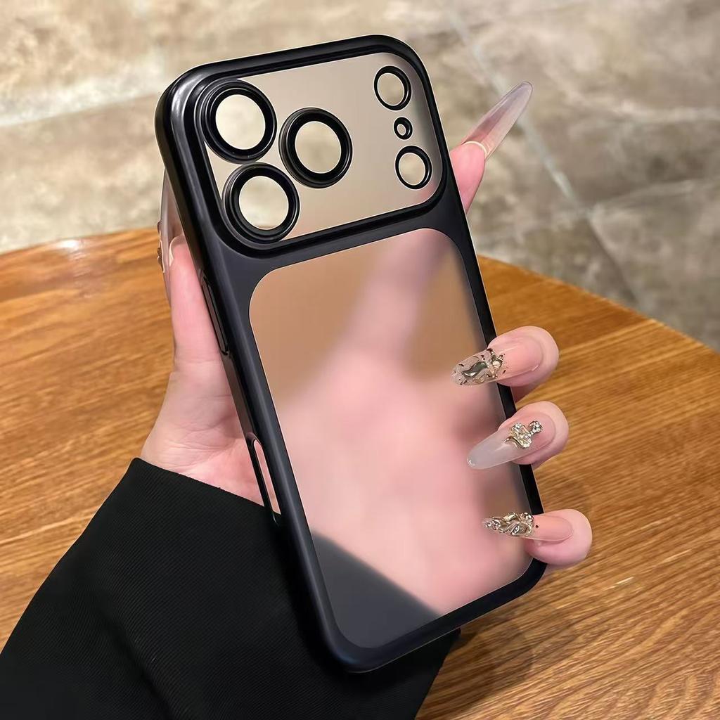 Luxury Transparent Phone Case For iPhone 17 Air 17Pro 17 Pro Max Plating Frame Lens Film Protection Anti-fall Hard Clear Cover