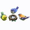 1 SET Resin Faux Birds' Nests Statue Multicolor Simulation Sparrow Model  Outdoor Indoor