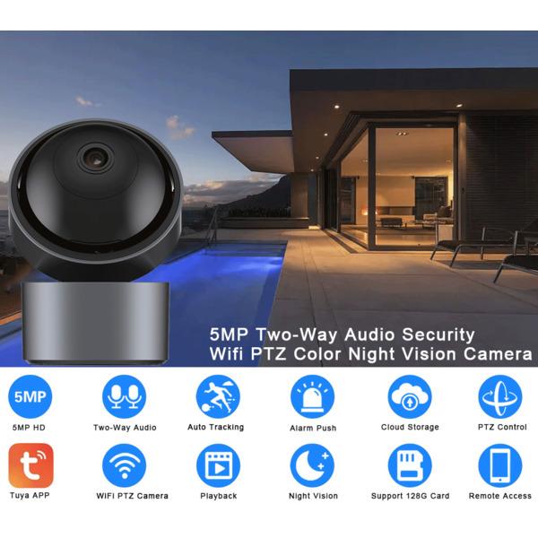 5MP 5G Wifi Tuya Smart Home Vnitřní Dohledová Kamera Bezdrátový IP Bezpečnostní Monitor AI Detekce Osob Automatické Sledování