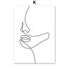 Posters Prints Canvas Painting Nordic Minimalist Wall Art Pictures For Living Room Home Decor Abstract Woman Face Hands Line