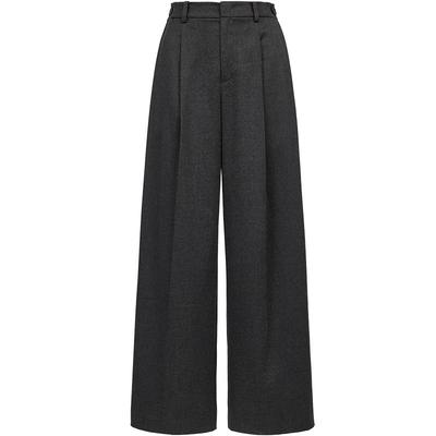 Intellectual Wide-Leg Suit Trousers