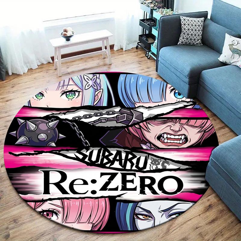 Re Zero Round Area Rug Carpet Rug For Living Room Bedroom Sofa Playroom Decor Nonslip Floor Mat