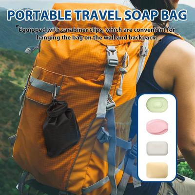 2Pcs Travel Soap Bags Roll-up Zipper Design Waterproof Leak-Resistant Travel Soap Container Quick Dry Soap Pouch
