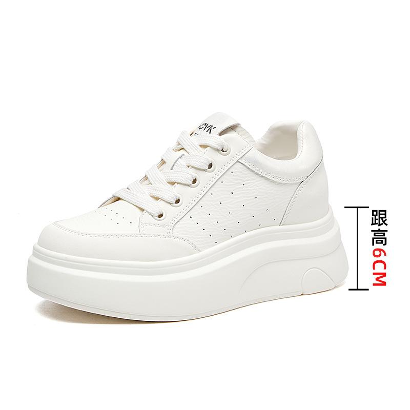 

inner height increase of 8 cm women s round head thick sole white shoes women s casual single shoes small women s shoes children versatile 34