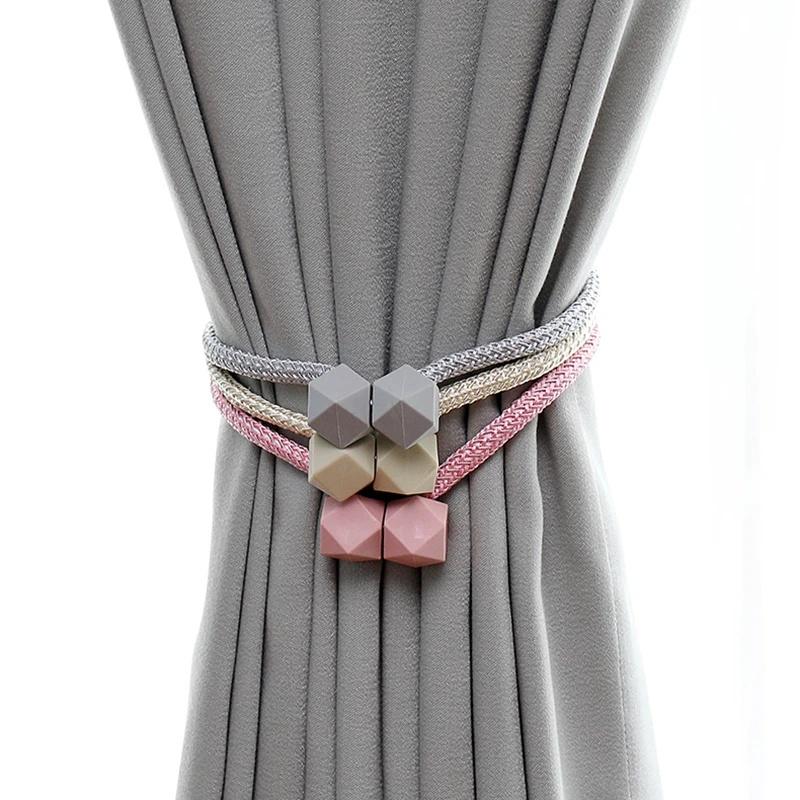 2PCS Magnetic Curtain Clip Curtain Holders Tie Back Buckle Clips Hanging Buckle Tie Back Curtain Decor Accessories