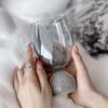 Luxus Stielloses Weinglas Becher Glaswaren Strass Rauchgrau Wiederverwendbar für Cocktails Rotwein Whiskey Glas Diamant Geschenke