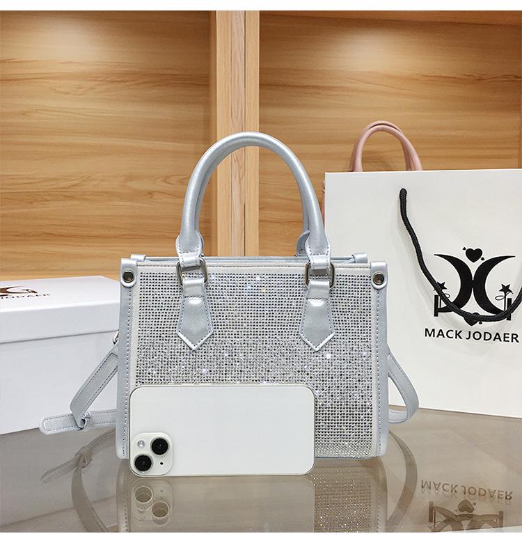 Gradient Rhinestone Tote Bag - Women's High-End, Large Capacity, Diamond-Studded Shoulder Handbag