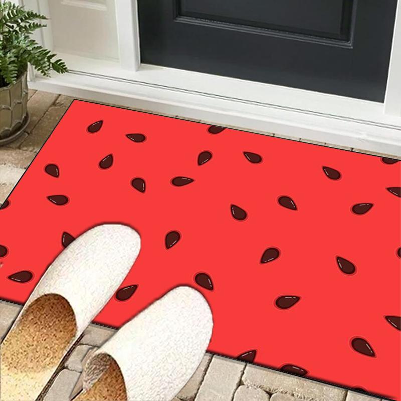 Watermelon Slice Pattern Office Rug Chair Mat, Entryway Carpet, Suitable for Front Door, Bedroom, Living Room, Desk, Holiday Gift