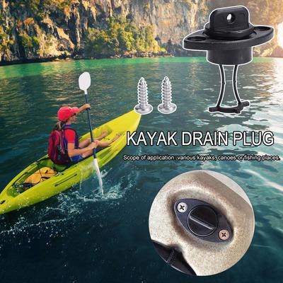 2pcs Thread Boat Drain Plug Kit Universal Kayak Draining Plugs Stop Water Infiltration Out Replacement Marine Boat Accessories