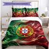 Set Biancheria da Letto Stampata Calcio Portogallo 3 Pezzi Set Copriletto Traspirante Accogliente come Regalo per la Casa Nuova o per le Feste