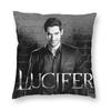 Lucifer Morningstar Square Pillowcase Polyester Linen Velvet Printed Zip Decor Throw Pillow Case Sofa Seater Cushion Cover 18"