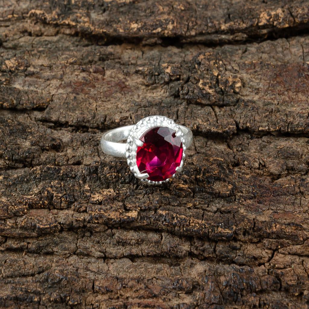 Pink Rubellite Gemstone 925 Sterling Silver Jewelry Handmade Ring For Women Gift RR-28-10