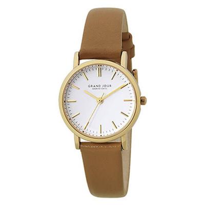 Sun Flame Women's MJGJQA03-CA (GRANDJOUR Fashion Watch Women's) Round Watch Brown Alloy Analog