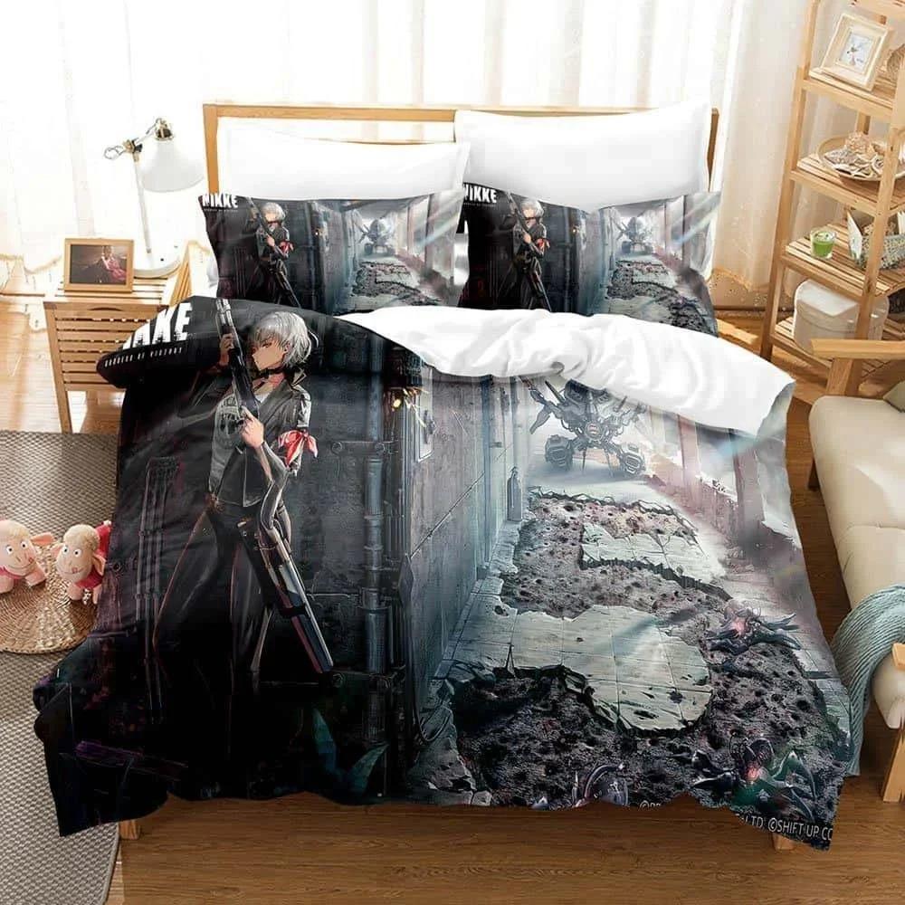 3D Print Anime Goddess of Victory Nikke Bedding Set Single Twin Full Queen King Size Bed Set Aldult Kid Bedroom Duvetcover Sets