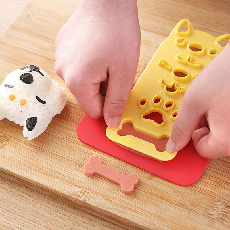 DIY Sushi Moulds Onigiris Rice Ball Food Press Dog Shaped Sushi Maker Molds Sushi Kit Japanese Cuisine Bento Accessories