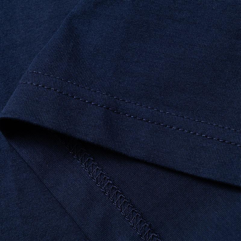 Emporio Armani Ss22 Cotton Solid Color Letter Logo Printed Short Sleeve T-Shirt Men T-Shirts Navy-Blue 3LPT54-PJ02Z-1554