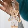 CALLARON Bear Plush Keychain Set of 2, Matching Couple Bag Decorations, Fluffy Bears, Valentine's Day Gift