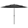 VidaXL 3-Tier Garden Parasol with Aluminum Pole, Patio Sunshade, Sun Shelter, Beach Umbrella Terrace, 313870