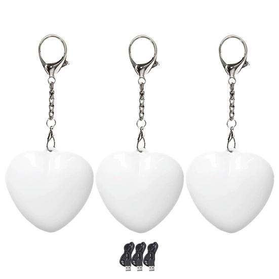 2/3/5Pcs Sensor Light Touch Sensing LED Light Rechargeable Mini Flashlight Heart Shape Handbags Wallets Keychain