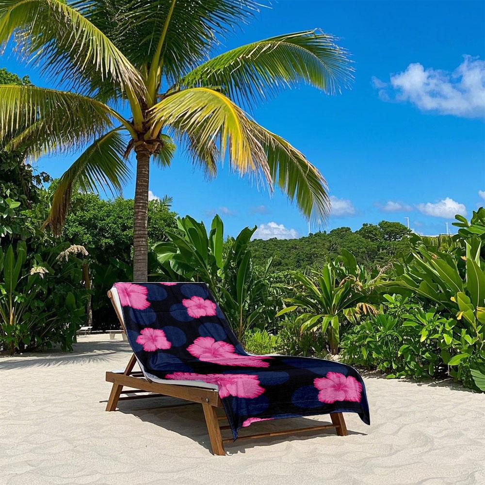 Polka Dot Hibiscus Beach Towel Quick Drying Travel Towel Unisex Soft Comfortable Quick Dry Portable for Men Women Beach