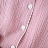 Japanese Couple's Pajamas Set: Plain Cotton, Loose Fit, Unisex, Plus Size, for Spring & Autumn.