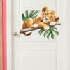 Wall Decoration Stickers for A Children's Bedroom Featuring A Sleeping Little Lion on A Cartoon Tree Branch