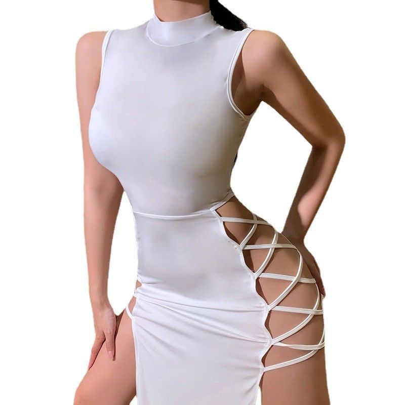 Fashion Beach Summer New Arrival Sexy Vest Bandage Dress Sy21006pf Sexy High Split Bandage Dress Children