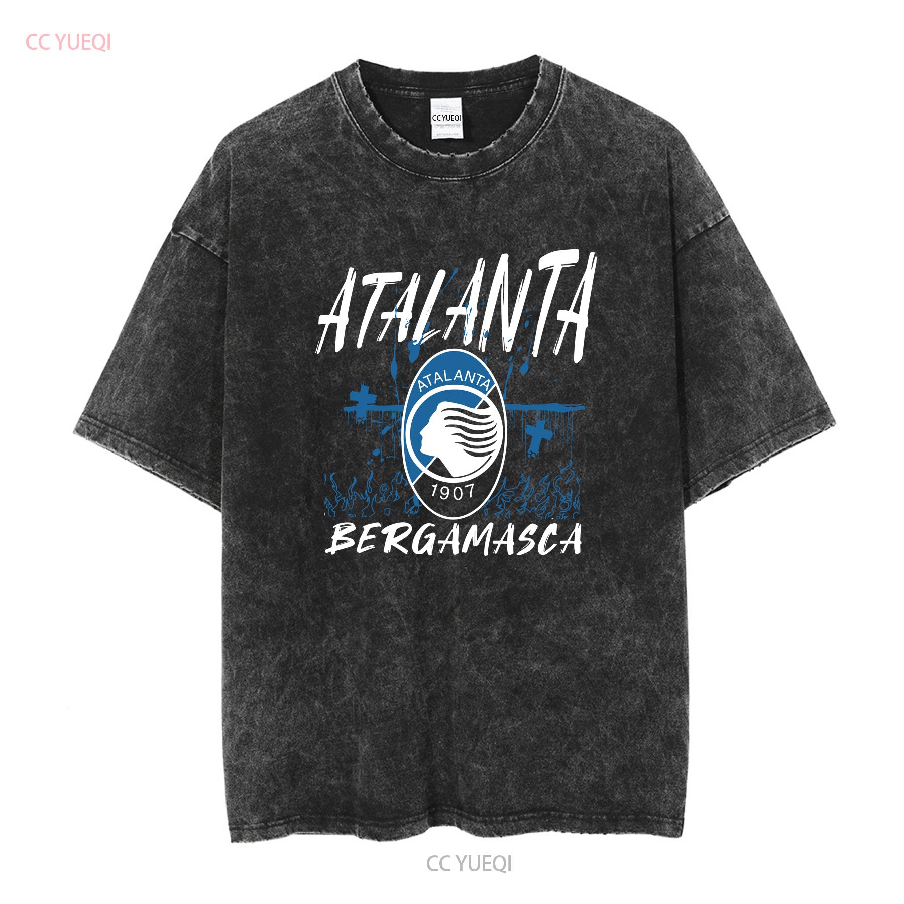 

Atalanta T shirt Bergamasca Calcio La Dea Gli Orobici Nerazzurri Bergamo long or short sleeves vintage Washed Casual Soft M