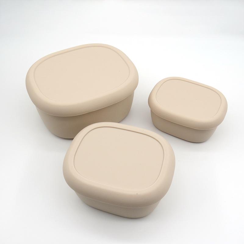 Food-Grade Silicone Microwaveable Bento Box - High-Temperature Resistant & Fresh-Keeping