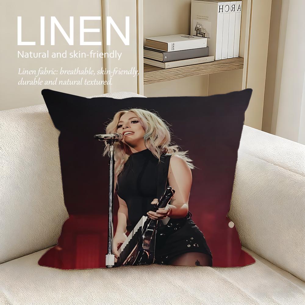 

Music Lady Gaga Cushion Cover Pillowcase Set Pcs x x Breathable Washable Sofa Cushion Cover 30X30cm